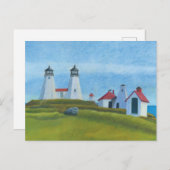 Oude Gurnet vuurtorens Briefkaart (Voorkant / Achterkant)