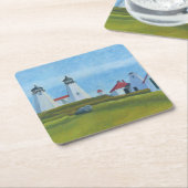 Oude Gurnet vuurtorens Kartonnen Onderzetters (Schuin)