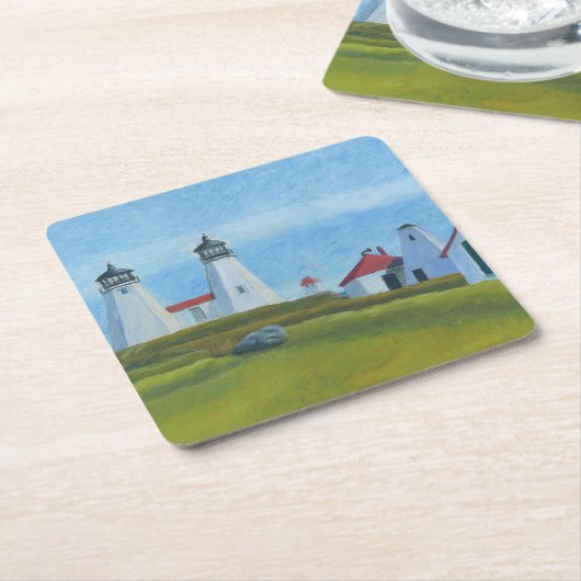 Oude Gurnet vuurtorens Kartonnen Onderzetters (Schuin)