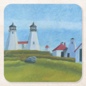 Oude Gurnet vuurtorens Kartonnen Onderzetters (Voorkant)
