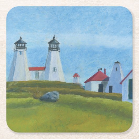 Oude Gurnet vuurtorens Kartonnen Onderzetters (Voorkant)