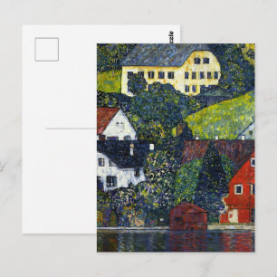 Oude Gustav Klimt Huizen Unterach Attersee Kunst Briefkaart