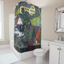 Oude Gustav Klimt Huizen Unterach Attersee Kunst Douchegordijn