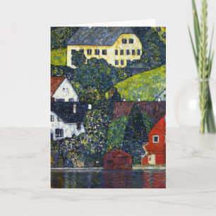Oude Gustav Klimt Huizen Unterach Attersee Kunst Kaart