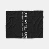 Oude Guy Pool Player-cadeauontwerp voor oudere bil Fleece Deken (Voorkant (Horizontaal))