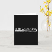 Oude Guy Pool Player-cadeauontwerp voor oudere bil Kaart (Gele Bloem)