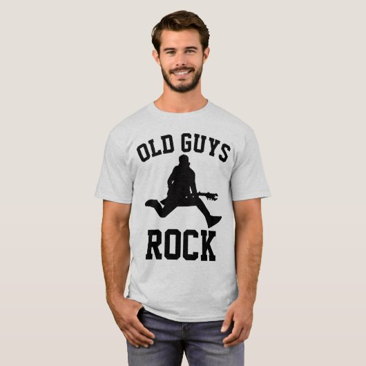OUDE GUYS ROCK, Funny Mannen T-shirts (Voorkant volledig)