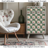 Oude Haak Brei Bloem Patroon BP2 Découpage Tissuepapier