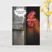 Oude Haan Voor Het Krijgen Van Oude Verjaardag Kaart (Gele Bloem)