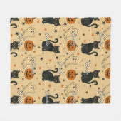 Oude Halloween-afdruk met herhalende naam Fleece Deken (Voorkant (Horizontaal))