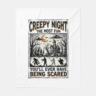 Oude Halloween Angstaanjagend Plezier Horror T-shi Fleece Deken
