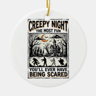 Oude Halloween Angstaanjagend Plezier Horror T-shi Keramisch Ornament