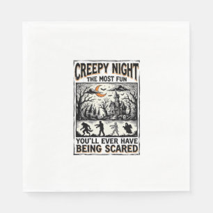 Oude Halloween Angstaanjagend Plezier Horror T-shi Servet