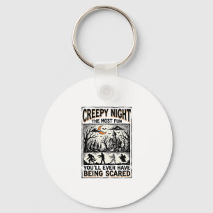 Oude Halloween Angstaanjagend Plezier Horror T-shi Sleutelhanger