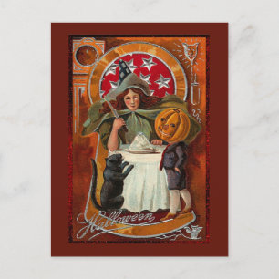 Oude Halloween-ansichtkaart Briefkaart