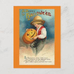 Oude Halloween-ansichtkaart Briefkaart