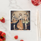 Oude Halloween Art Deco Flapper Poster | 1920s Servet (Insitu)