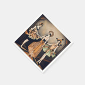 Oude Halloween Art Deco Flapper Poster | 1920s Servet (Hoek)