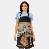 Oude Halloween Art Deco Flapper Poster | Jaren 20 Schort (Gedragen)