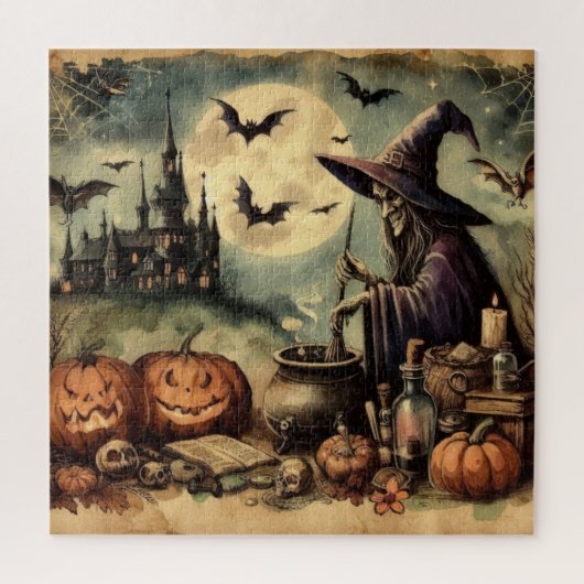 Oude Halloween Art Jigsaw Puzzel (Verticaal)