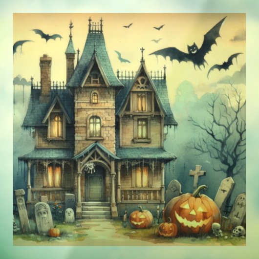 Oude Halloween Art Window Cling Raamsticker (Vel 3)