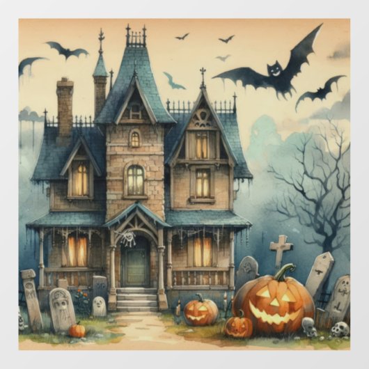 Oude Halloween Art Window Cling Raamsticker (Vel)