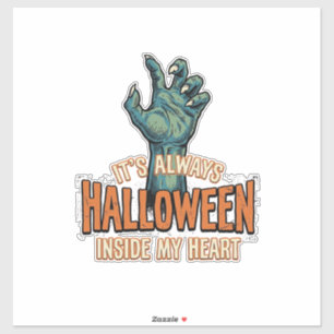 Oude Halloween Binnen Mijn Hart Monster Hand Des Sticker