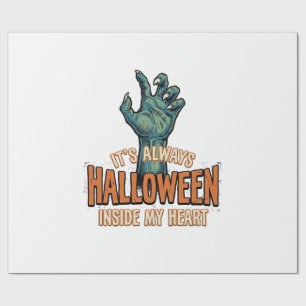 Oude Halloween Binnen Mijn Hart Monster Hand Ontwe Cadeaupapier