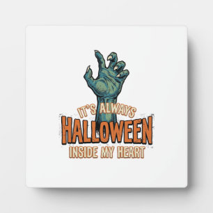Oude Halloween Binnen Mijn Hart Monster Hand Ontwe Fotoplaat