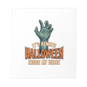 Oude Halloween Binnen Mijn Hart Monster Hand Ontwe Notitieblok