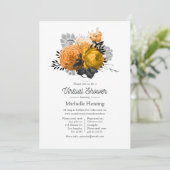 Oude Halloween Bloemen Virtuele Shower Kaart (Staand voorkant)