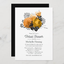 Oude Halloween Bloemrijke Virtuele Feest Kaart