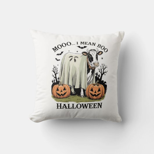 Oude Halloween boerderij koe Kussen (Voorkant)