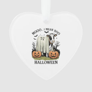 Oude Halloween boerderij koe Ornament
