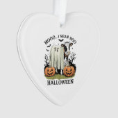 Oude Halloween boerderij koe Ornament (voorkant)