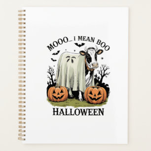 Oude Halloween boerderij koe Planner