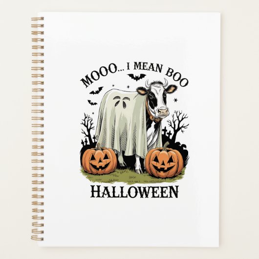Oude Halloween boerderij koe Planner (Voorkant)