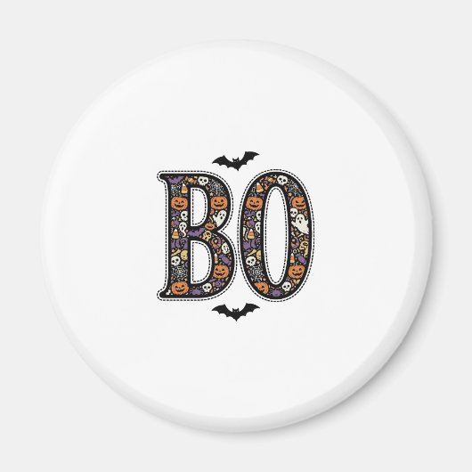 Oude Halloween Boo Doodle Vector Ontwerp_1 Magneet (Voorkant)