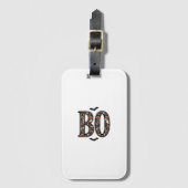 Oude Halloween Boo Doodle Vectorontwerp_1 Bagagelabel (Voorkant (verticaal))