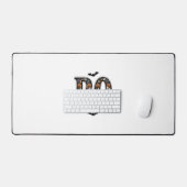 Oude Halloween Boo Doodle Vectorontwerp_1 Bureaumat (Keyboard & Muis)