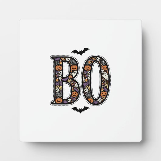 Oude Halloween Boo Doodle Vectorontwerp_1 Fotoplaat (Voorkant)