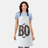 Oude Halloween Boo Doodle Vectorontwerp_1 Schort (Gedragen)