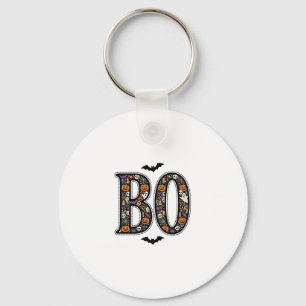 Oude Halloween Boo Doodle Vectorontwerp_1 Sleutelhanger