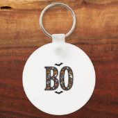 Oude Halloween Boo Doodle Vectorontwerp_1 Sleutelhanger (Voorkant)