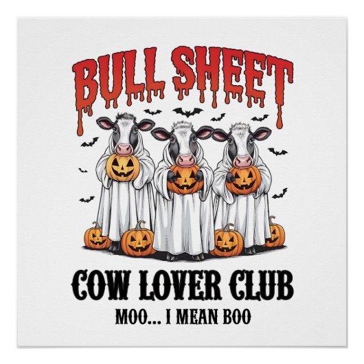Oude Halloween Bull Sheet Perfect Poster (Voorkant)