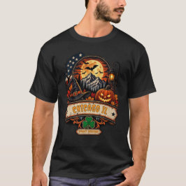 Oude Halloween Chicago IL Pompoen Griezelen Trots T-shirt