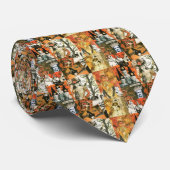 Oude Halloween Collage Stropdas (Opgerold)