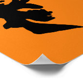 Oude Halloween-demon duivel silhouetten Poster (Hoek)