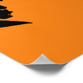 Oude Halloween-demon duivel silhouetten Poster (Hoek)