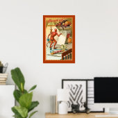 Oude Halloween Duivels Menu Poster (Thuiskantoor)